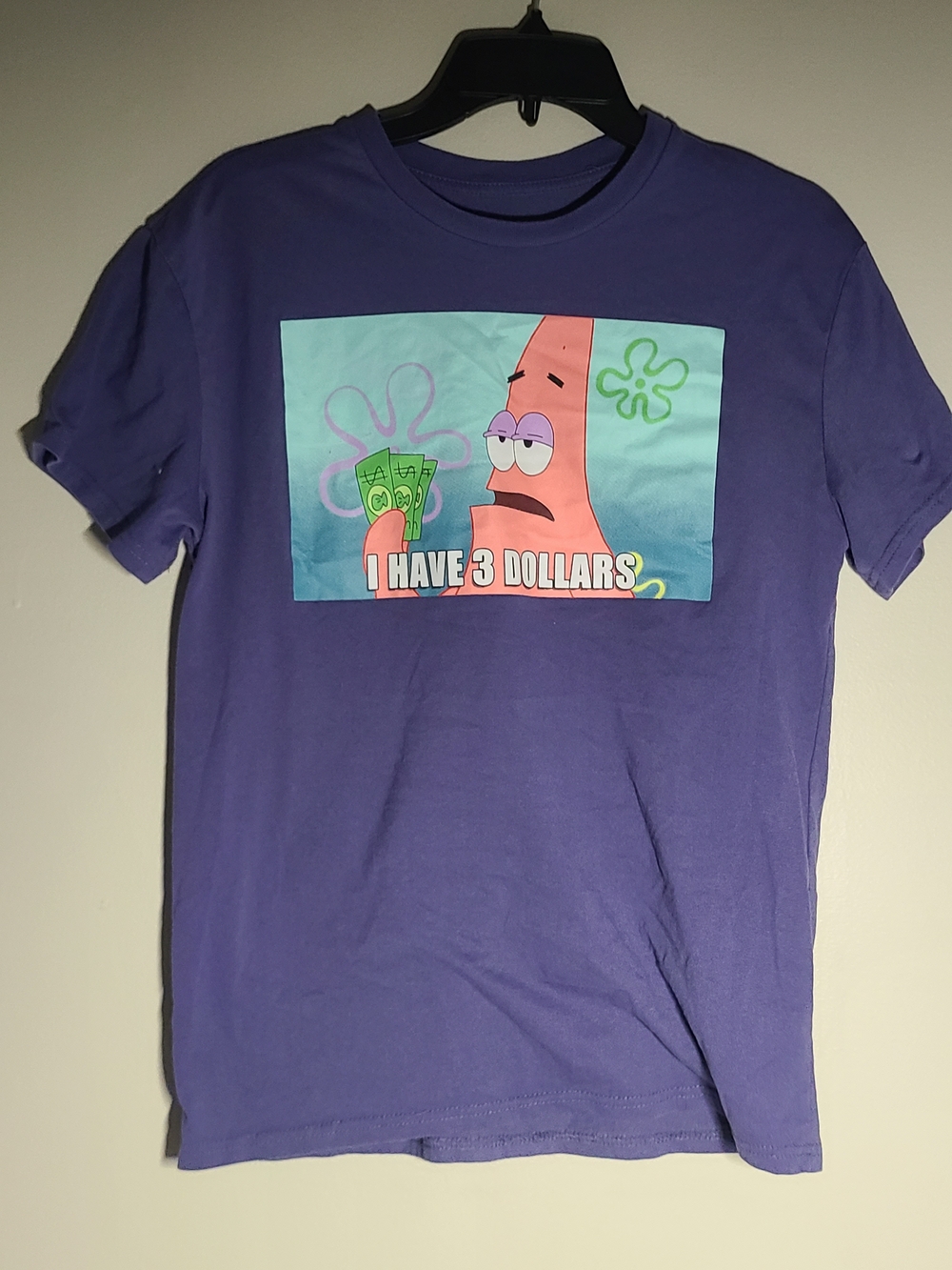 3for10 - SpongeBob Squarepants Purple Short Sleeve Tee with Patrick Graphic